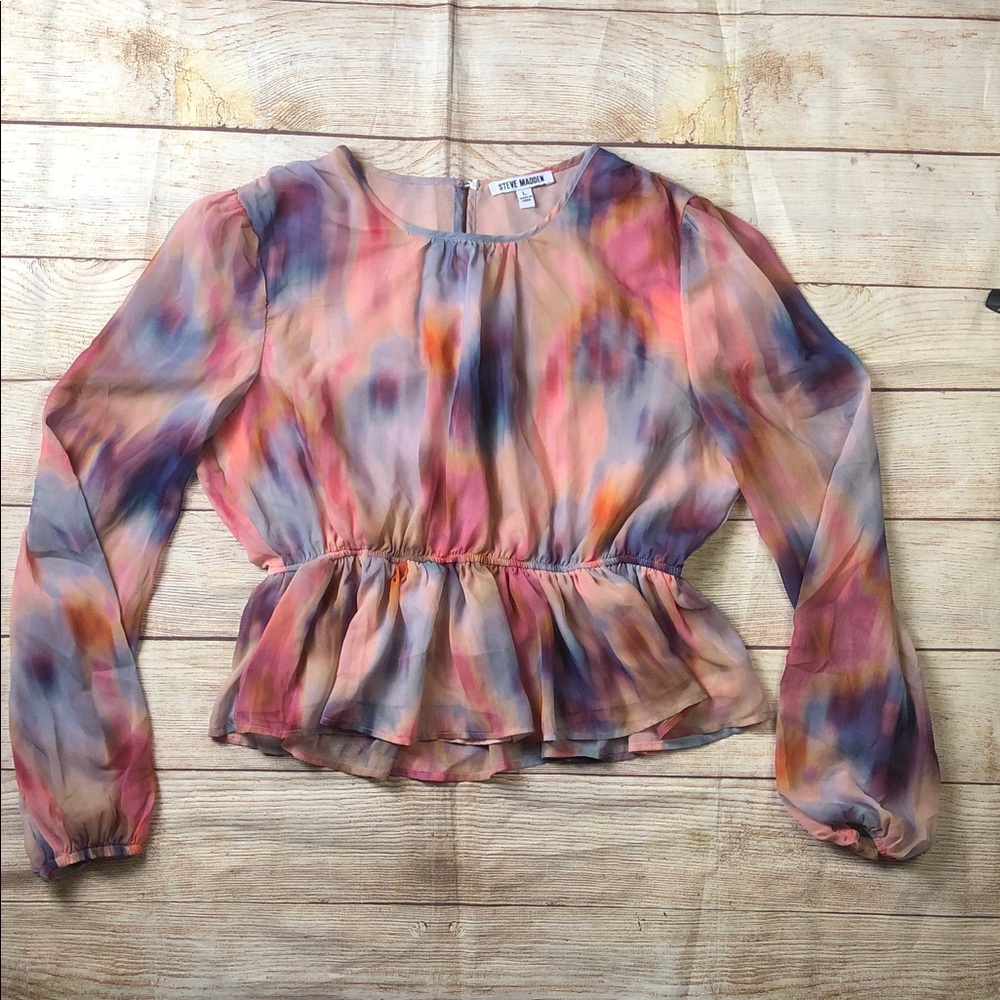 Steve Madden Multicolor‎ Sheer Blouse